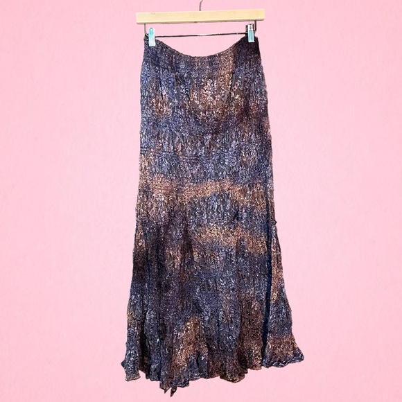 Purple & Pink Floral Lace Maxi Skirt - Picture 2 of 4